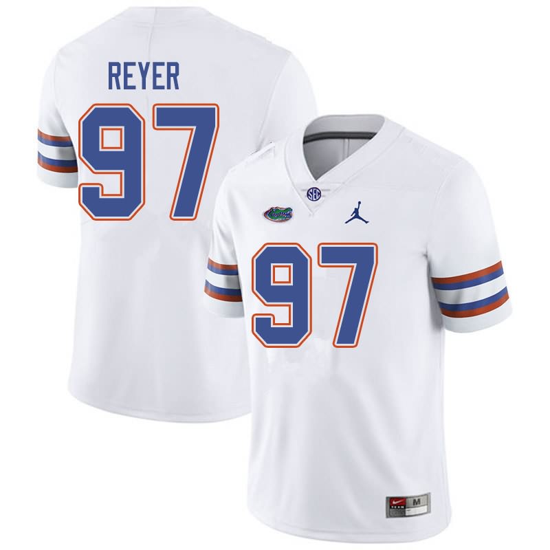 NCAA Florida Gators Theodore Reyer Men's #97 Jordan Brand White Stitched Authentic College Football Jersey KIN7364ER